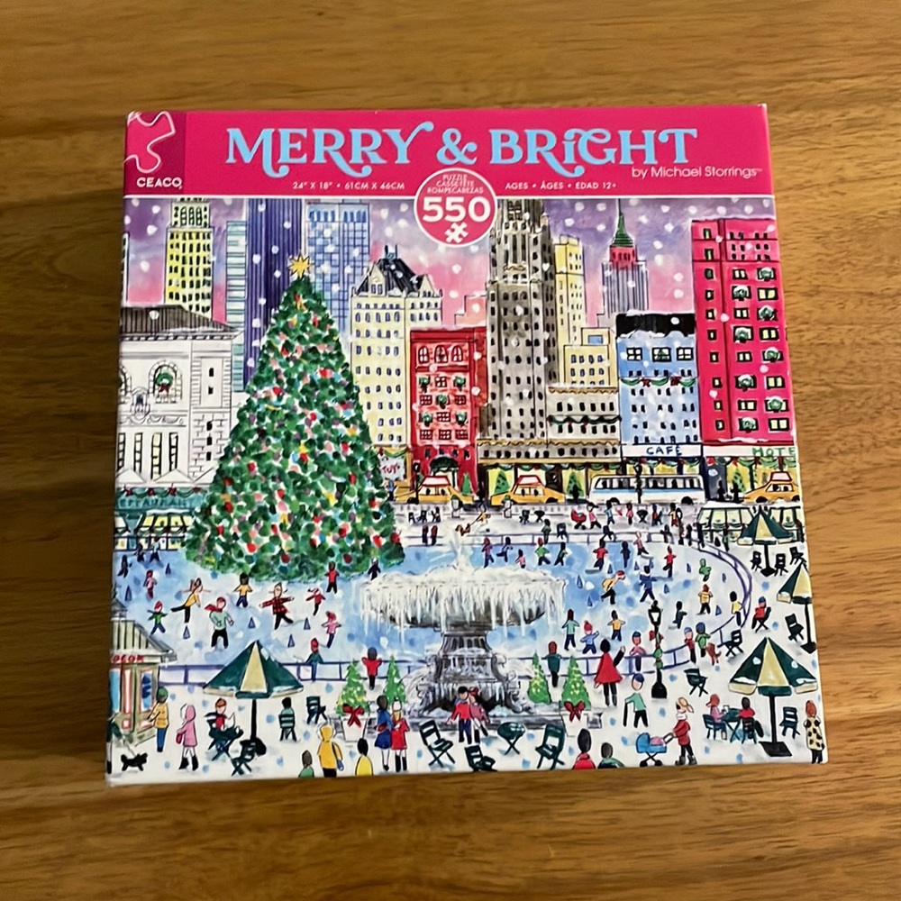 Ceaco Merry and Bright Christmas 550 piece Jigsaw Puzzle by Michael Storrings